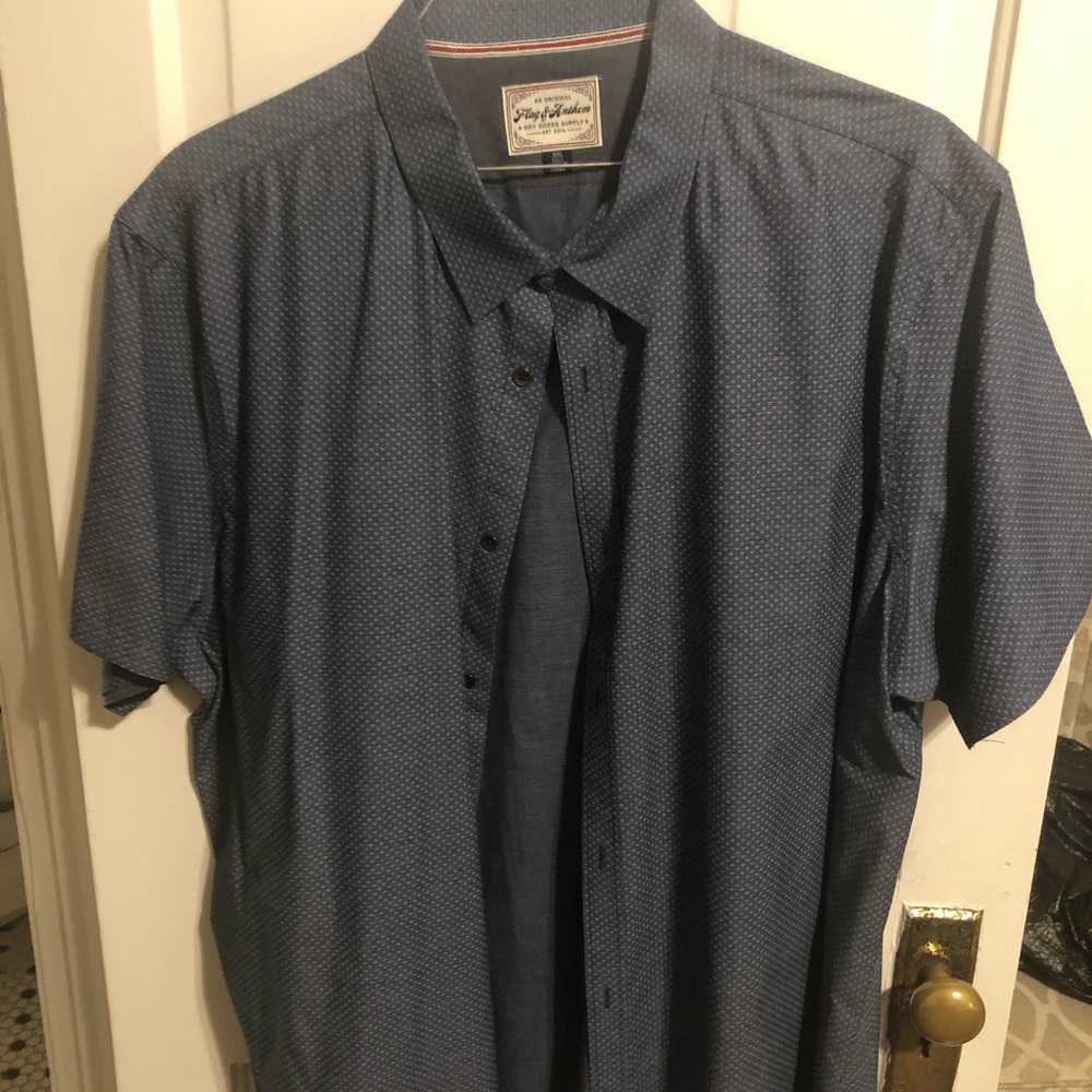 Flag and Anthem Casual Button Down shirt